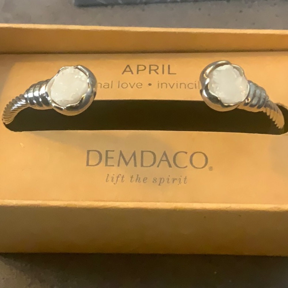 Demdaco Silver Bracelet with Opal Accents